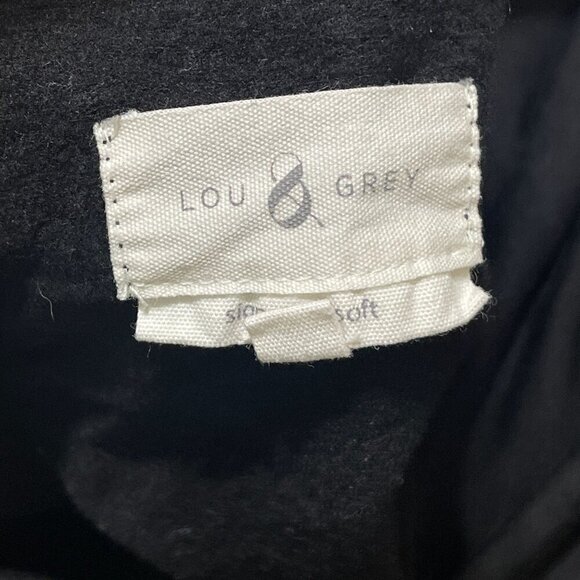Lou & Grey Signature Soft Lounge Top Black Crew Neck Long Sleeve Size XXL - Picture 4 of 6